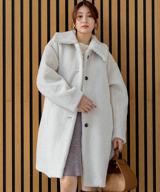 組曲 テディボア コート アイボリー系