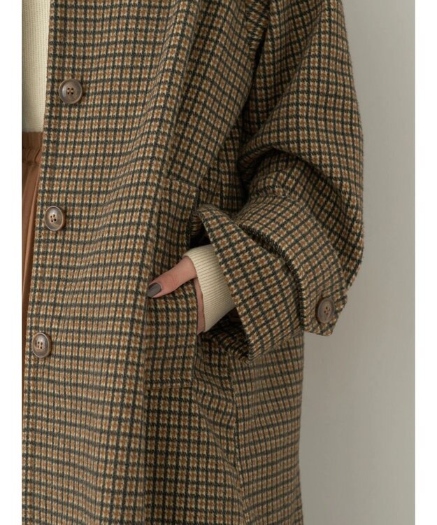 earth music&ecology ステンカラーコート（チェック） Check