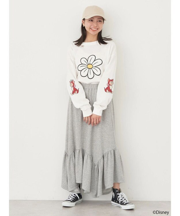 earth music&ecology Ｄｉｓｎｅｙ／袖ダイナロンＴ White