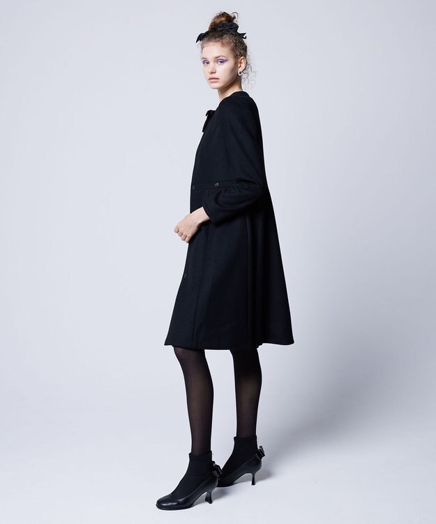 TOCCA 【WEB限定カラー有り】【消臭】MILKY PUFF リボンウールコート [WEB限定]ブラック系