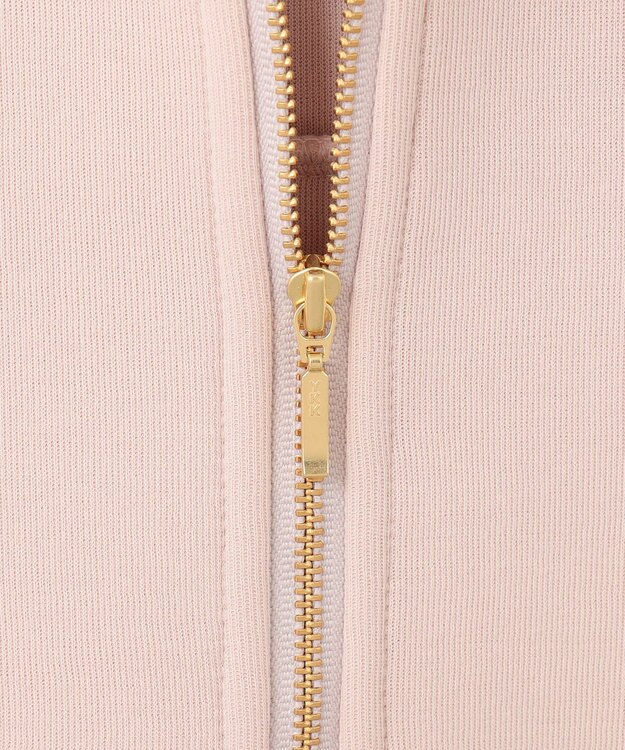 組曲 フード付きバックフリル パーカー ローズ系