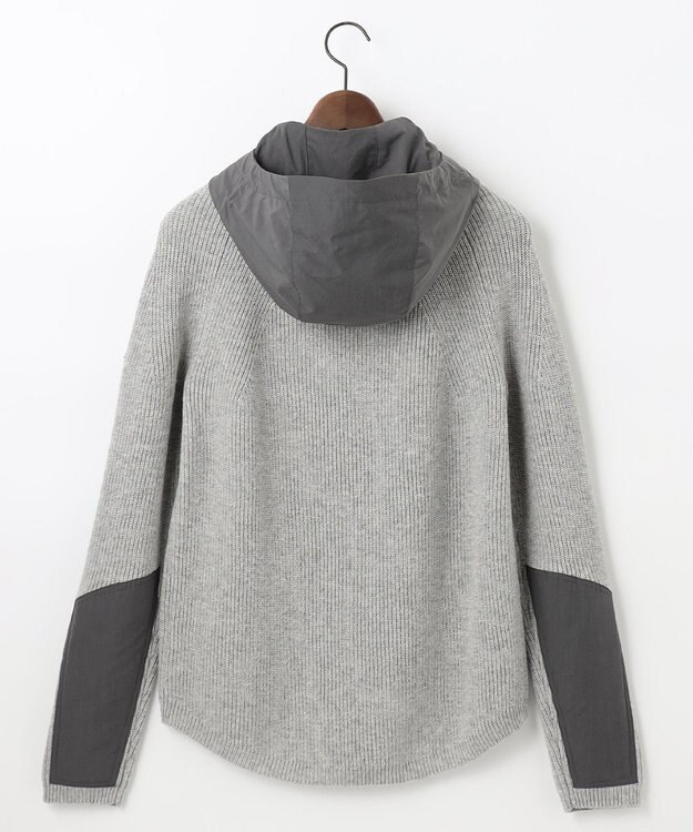 JOSEPH ABBOUD MOUNTAIN 【UNISEX】リサイクルウールポリ ニットパーカー ライトグレー系