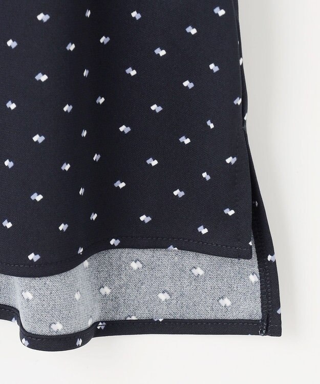 ANY SIS 【接触冷感・吸水速乾・UVケア】エアリードレープスムース 七分袖 ブラウス ネイビー系