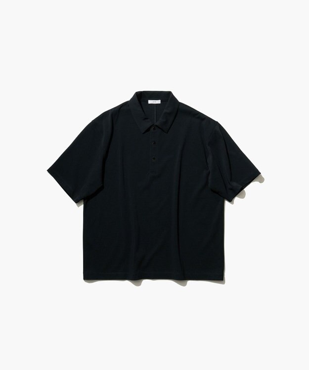 ATON FRESCA PLATE | ルーズフィットポロシャツ - UNISEX BLACK