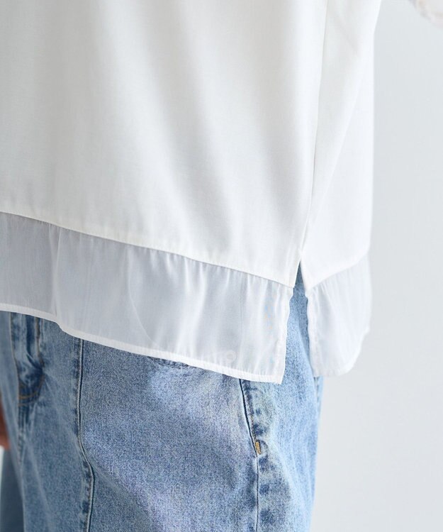 YECCA VECCA シアーMIXプルオーバー Off White