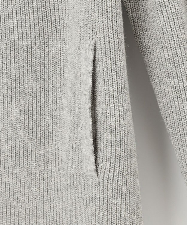 JOSEPH ABBOUD MOUNTAIN 【UNISEX】リサイクルウールポリ ニットパーカー ライトグレー系