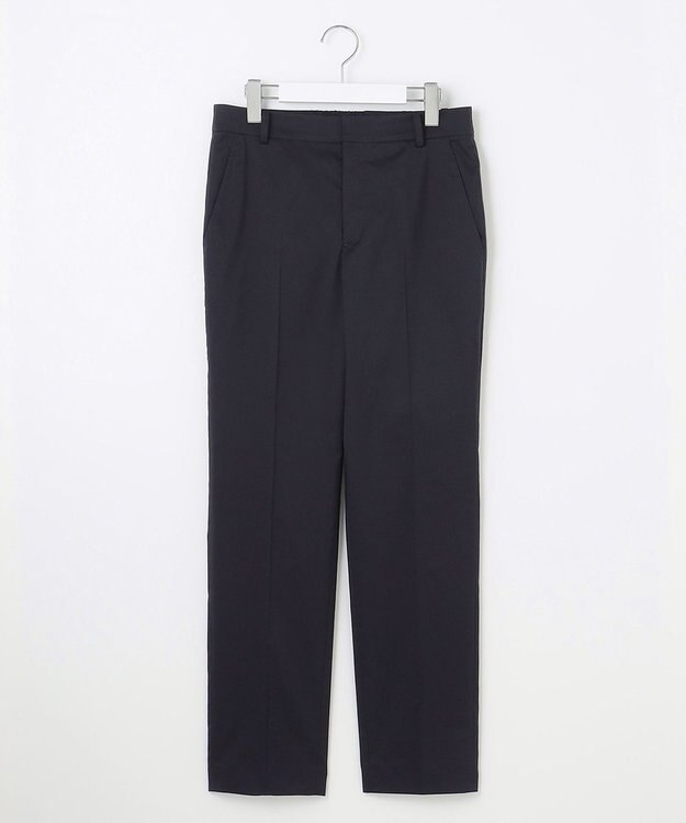 23区 【洗える/セットアップ対応】グロッシーコットンシャンブレー テーパード パンツ ネイビー系