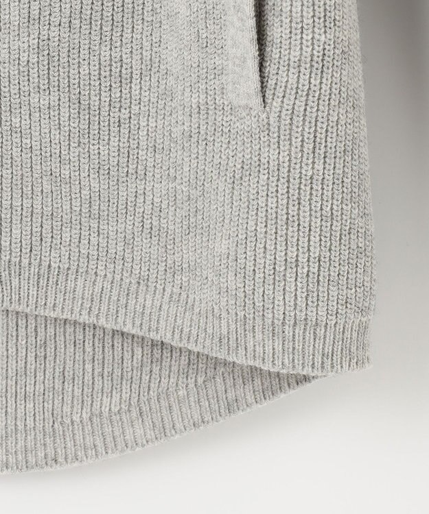 JOSEPH ABBOUD MOUNTAIN 【UNISEX】リサイクルウールポリ ニットパーカー ライトグレー系