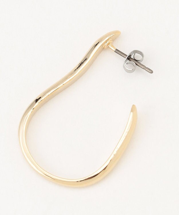 ANY 【WEB限定】メタルウェーブピアス（両耳用） ゴールド系