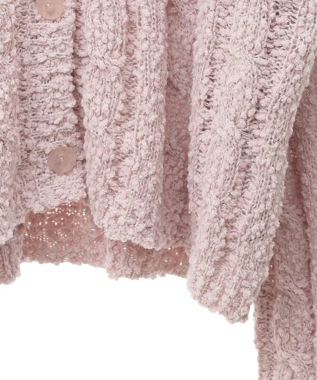 earth music&ecology ポコポコケーブルカーディガン Pink