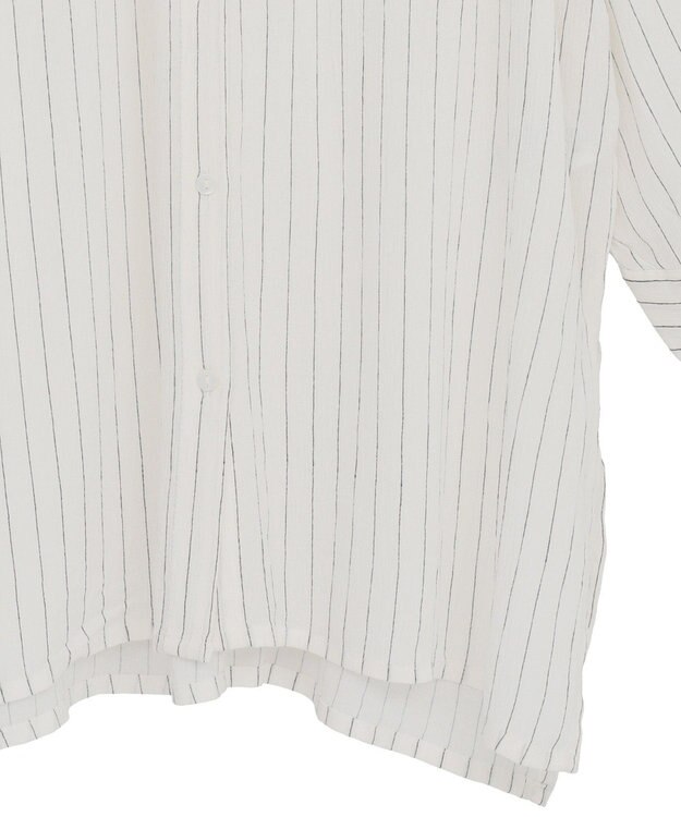 Green Parks Ｉ　ターンバック長袖レーヨンチュニック Stripe