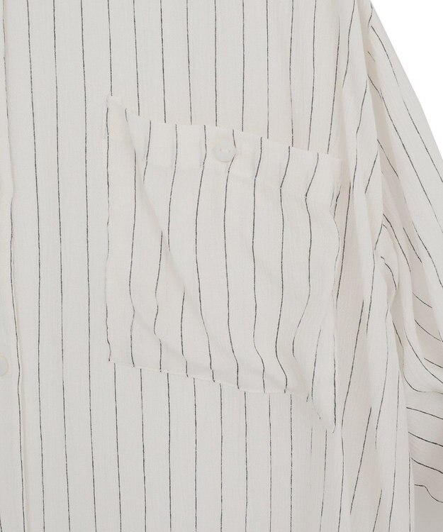 Green Parks Ｉ　ターンバック長袖レーヨンチュニック Stripe