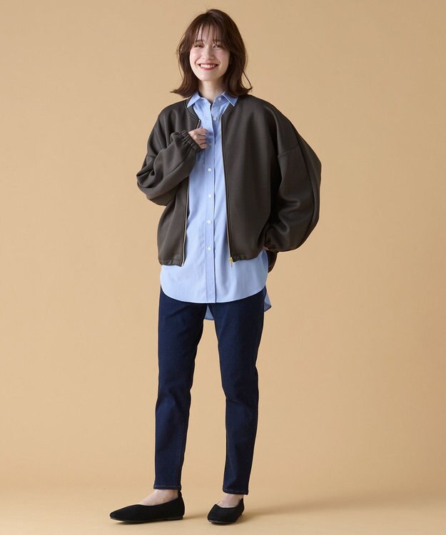 ANY 【洗濯機可】ダンボールジップブルゾン チャコール