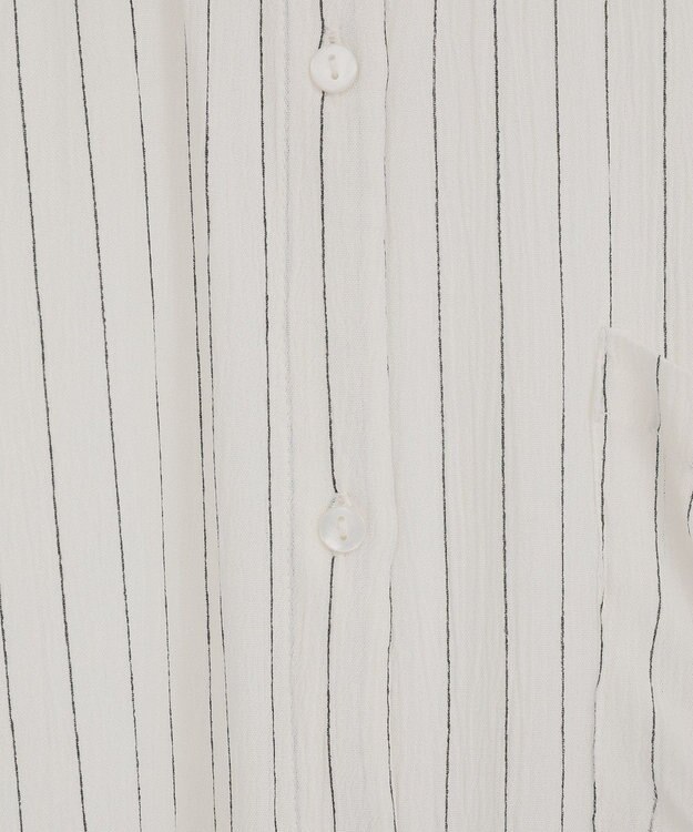 Green Parks Ｉ　ターンバック長袖レーヨンチュニック Stripe