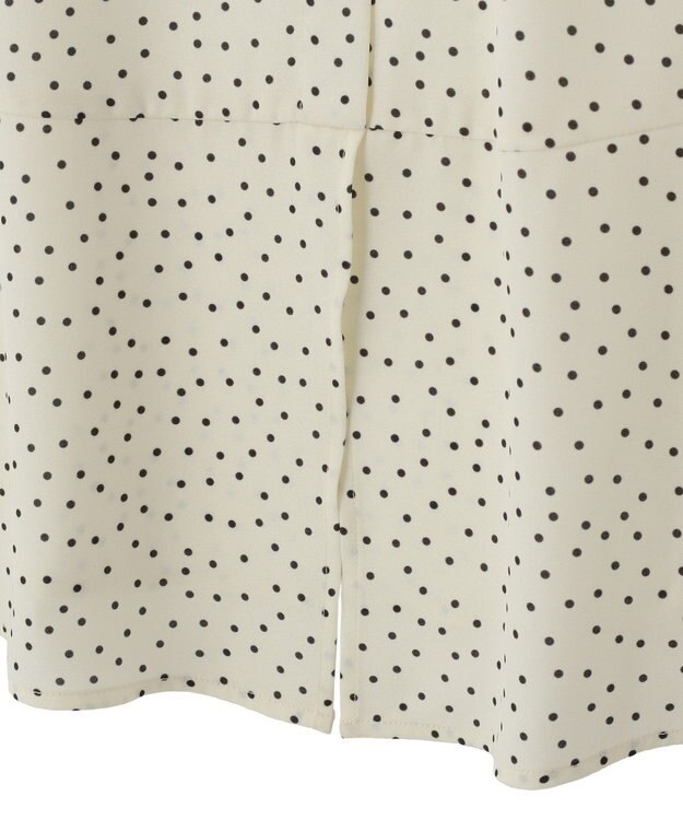 Green Parks ドットイージーケアバックスリットブラウス Dot