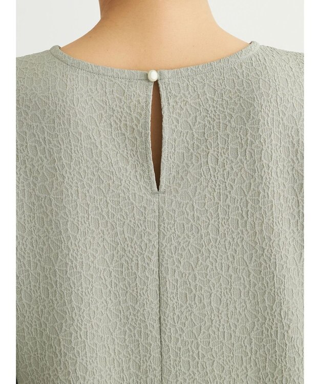 Green Parks ジャガードペプラムブラウス Light Khaki