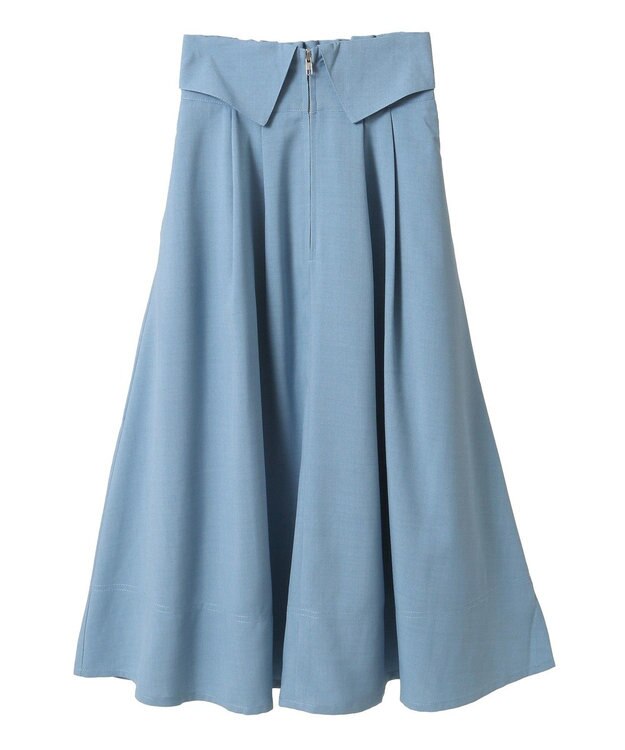 earth music&ecology フォールドオーバーウエストスカート Light Blue