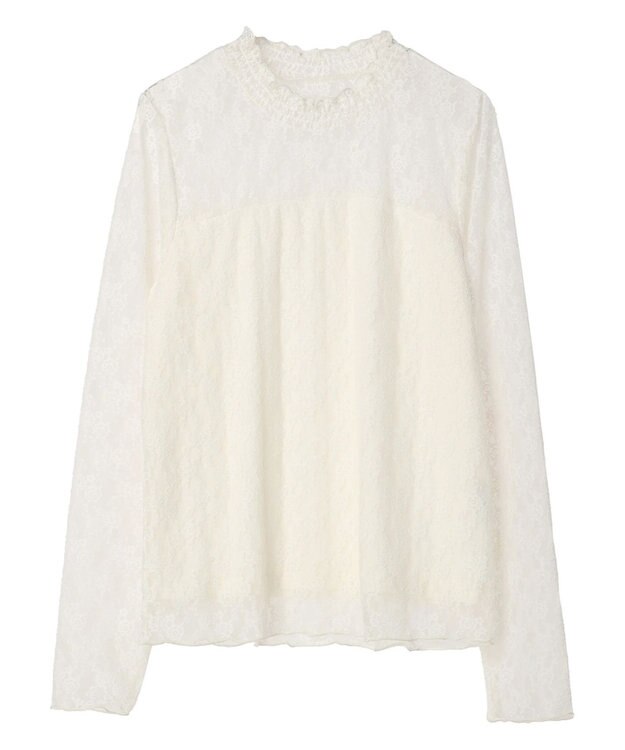 earth music&ecology レースドッキングプルオーバー Ivory