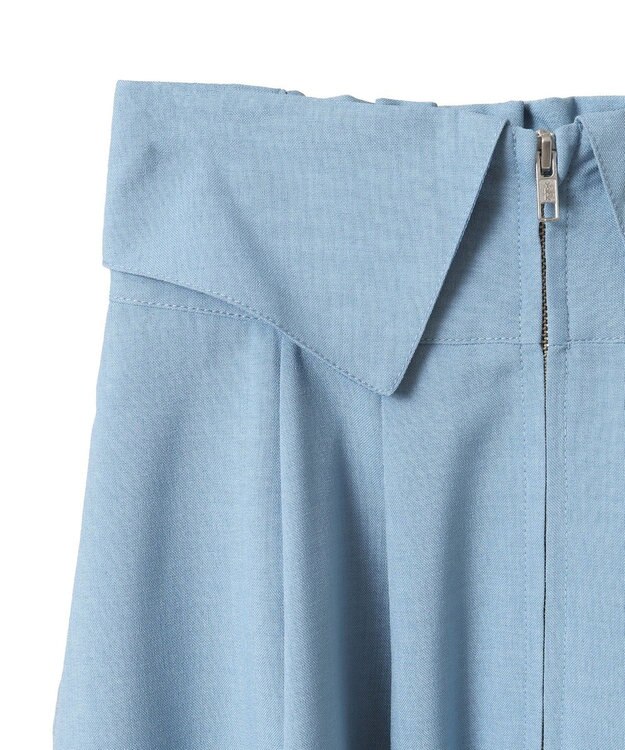 earth music&ecology フォールドオーバーウエストスカート Light Blue