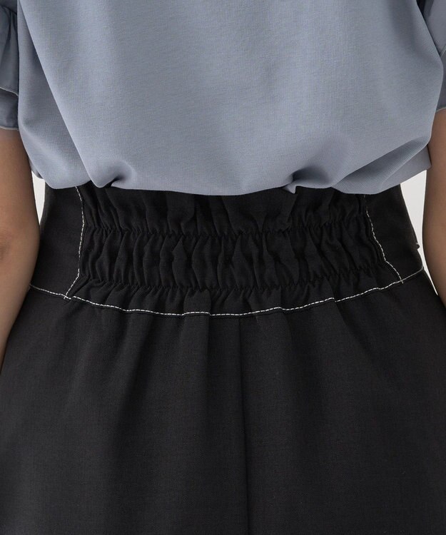 earth music&ecology フォールドオーバーウエストスカート Black