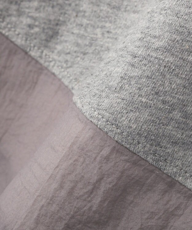 Green Parks 七分袖ドルマン裏毛シアードッキングプルオー Gray Mixture