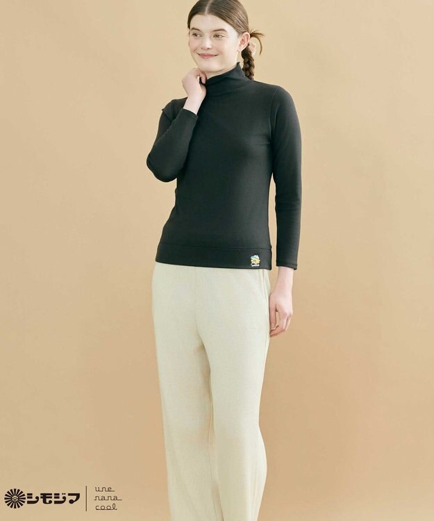 une nana cool MADE WITH シモジマ 裏起毛　タートルネック ブラック