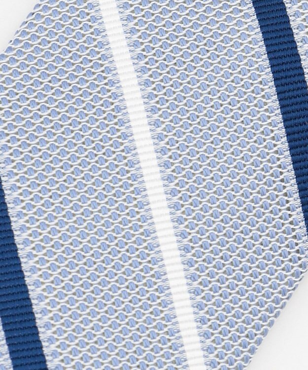 J.PRESS MEN 【JAPANESE SILK FRESCO TIE COLLECTION】マルチストライプ ネクタイ サックスブルー系1