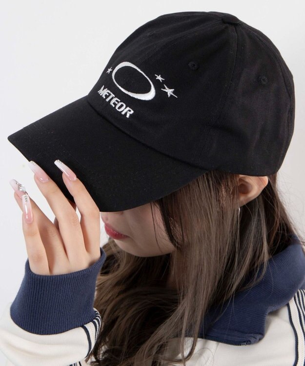 WEGO フロントバック刺繍キャップ ブラック