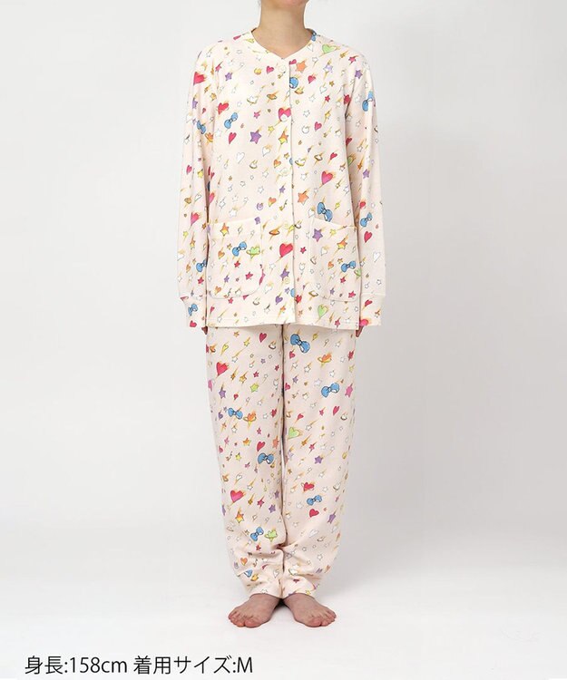 tsumori chisato SLEEP ツモリチサト パジャマ 綿100%(本体) あったか 長袖 長ズボン レディース UDW402 /ワコール ベージュ