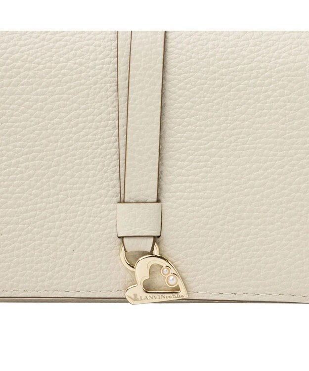 LANVIN en Bleu カルノ 二つ折り中Lファスナー財布 オフホワイト