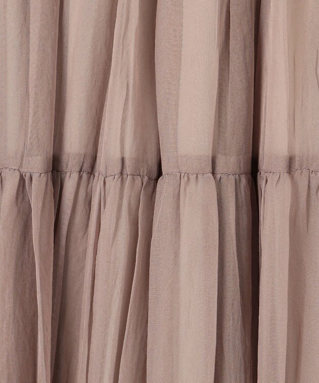 ANY SIS 【洗える】シアーワッシャーティアード スカート モカピンク