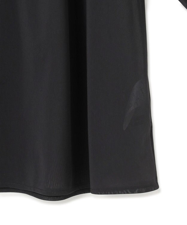 23区 【新色追加/洗える】クリアトリコットジャージー ギャザーデザイン カットソー ブラック系