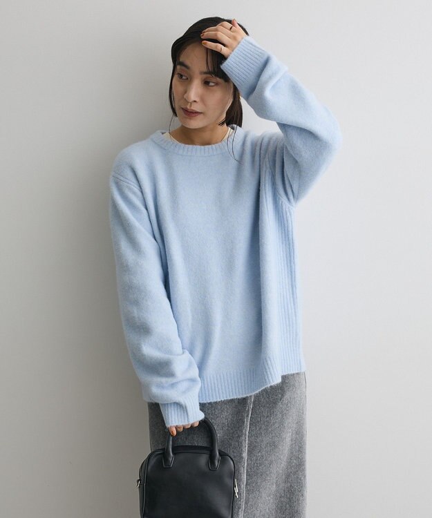 CRAFT STANDARD BOUTIQUE 起毛クルーネックニットプルオーバー Light Blue