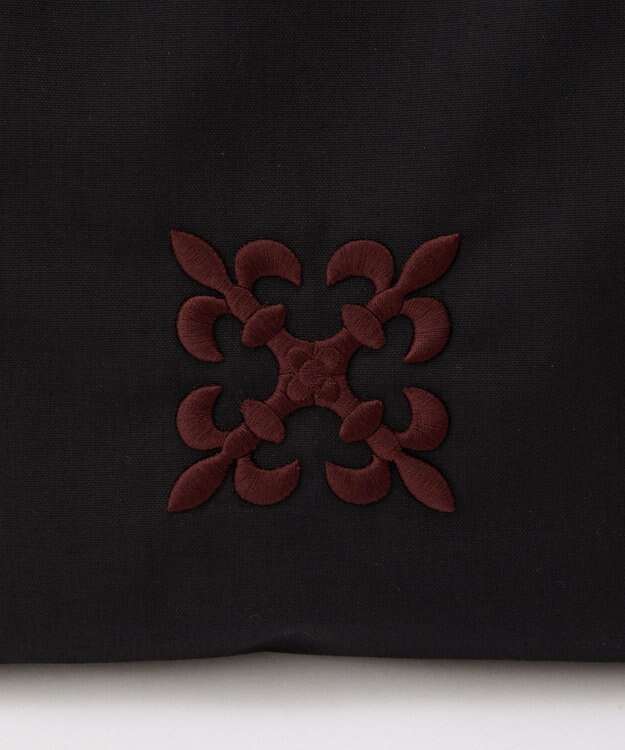 russet 【モノグラム刺繍】コーデュラナイロントートバッグ（CE-1776） Black