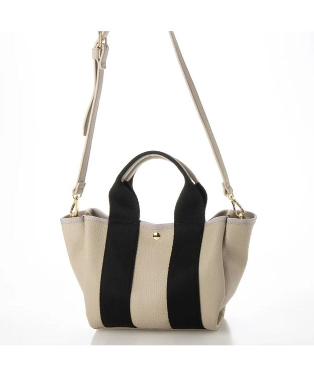 UNBILLION cachecache ショルダー付き2wayテープトートバッグS ベージュ