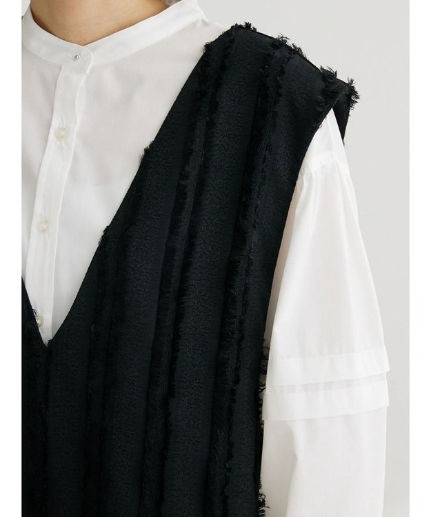 Green Parks デザインＶネックベスト Black