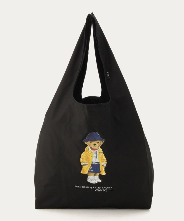 MOONBAT POLO RALPH LAUREN(ポロ ラルフローレン) SEASON BEAR ポロベア ポケッタブル レインバッグ 無地 ブラック