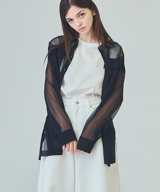 GRACE CONTINENTAL カバーオールシアージャケット ブラック