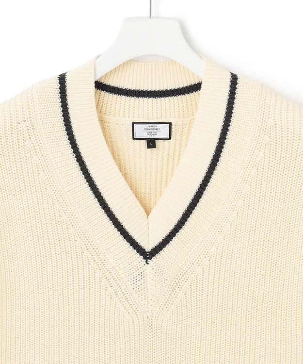 J.PRESS YORK STREET 【UNISEX】チルデンニット アイボリー系