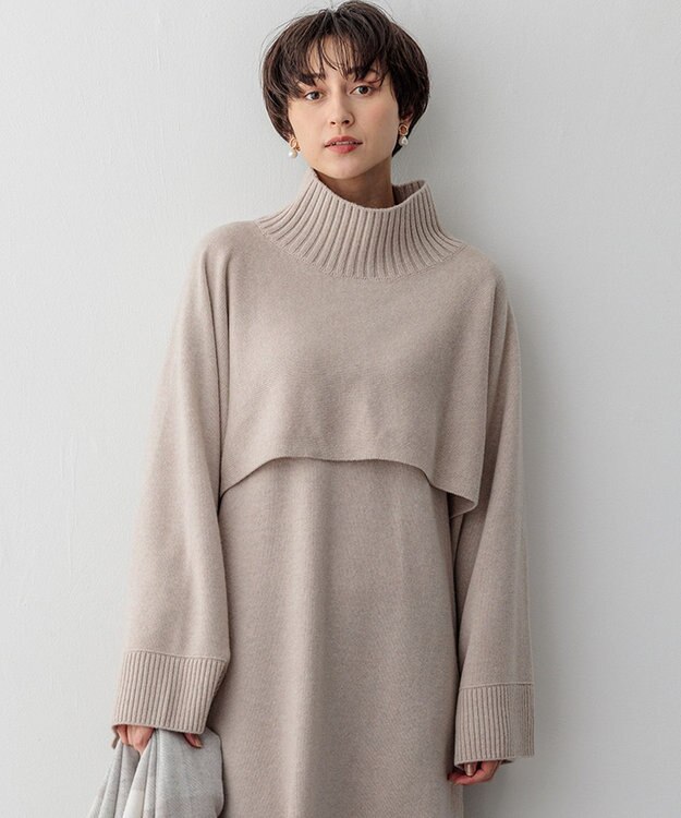 23区 【洗える】カシミヤブレンド マルチウェイ ストール ベージュ系