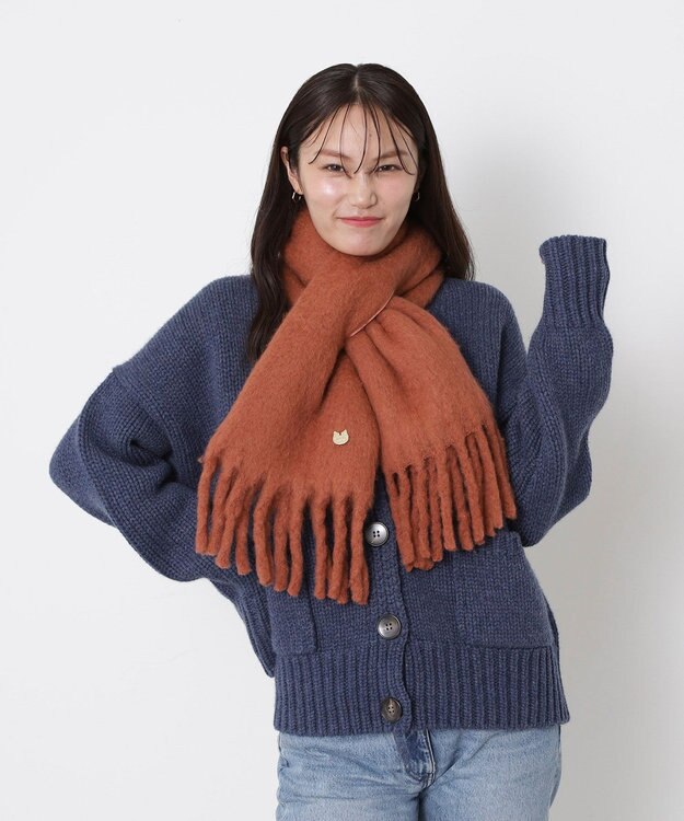 MOONBAT PAUL&JOE ACCESSOIRES(ポール&ジョー) ボリュームマフラー 無地 ブラウン