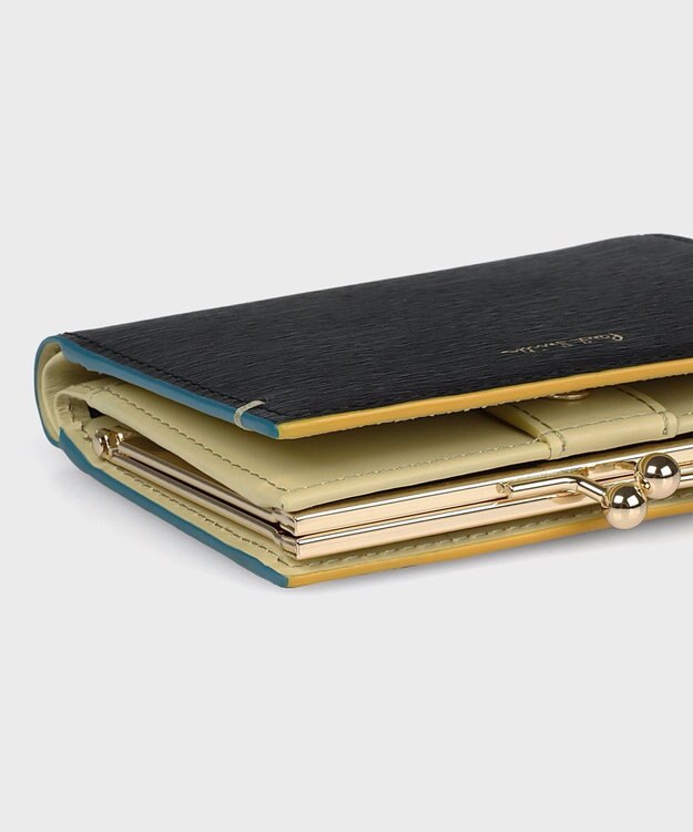 Paul Smith カラードエッジ がま口 2つ折り財布 ブラック