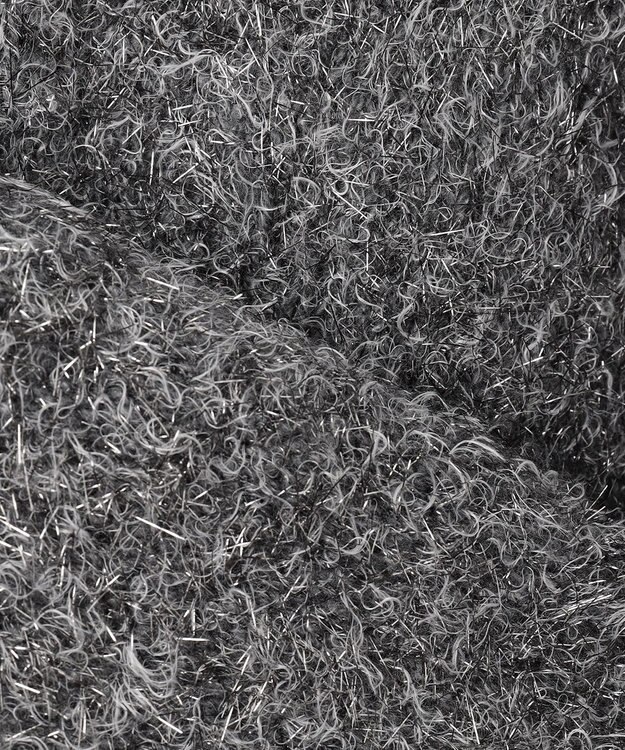 uncrave ラメ シャギー ニット カーディガン（uncrave STANDARD） シルバー×チャコール