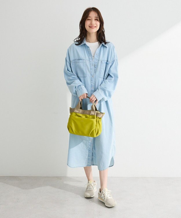 Green Parks シアーデニムシャツワンピース Light Indigo