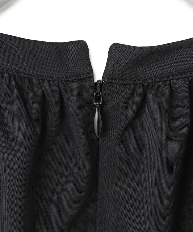 23区 【新色追加/洗える】クリアトリコットジャージー ギャザーデザイン カットソー ブラック系