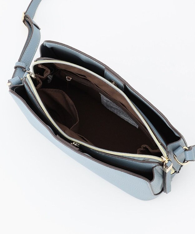 LA BAGAGERIE 【maison vert】 【多収納】アオリショルダーバッグ ライトブルー