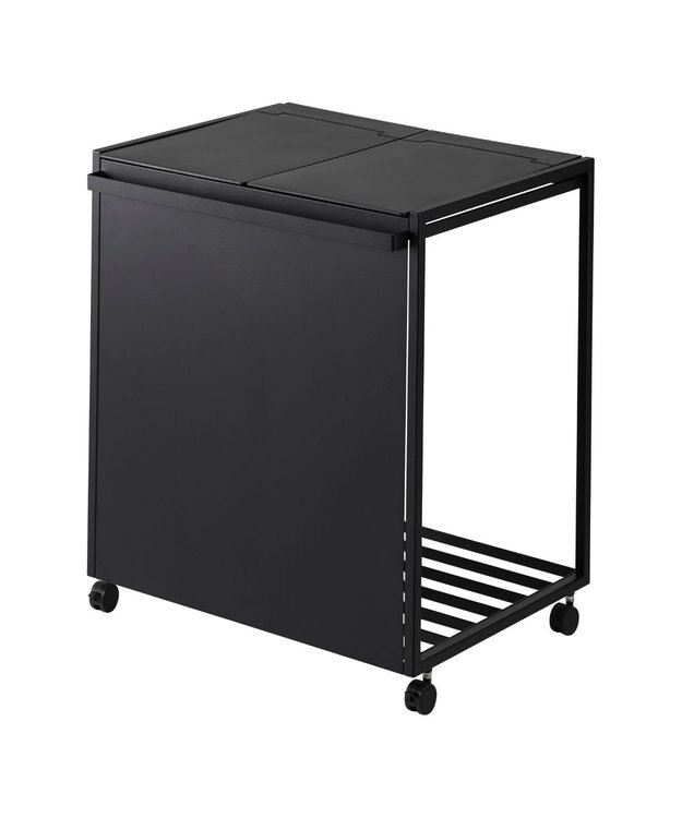 tower 蓋付き目隠し分別ダストワゴン タワー 45L 2分別 ブラック ブラック