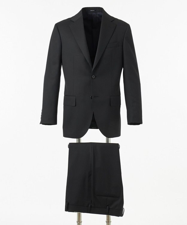 J.PRESS MEN 【定番】【JAPAN CRAFT CLOTH】シャドーヘリンボン スーツ / 背抜き ネイビー系1