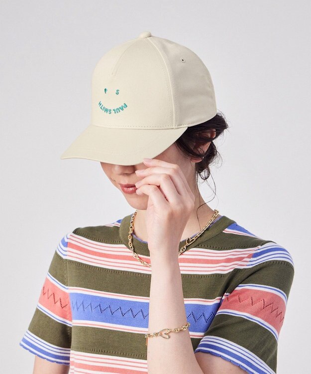 Paul Smith Happy ベースボールキャップ アイボリー