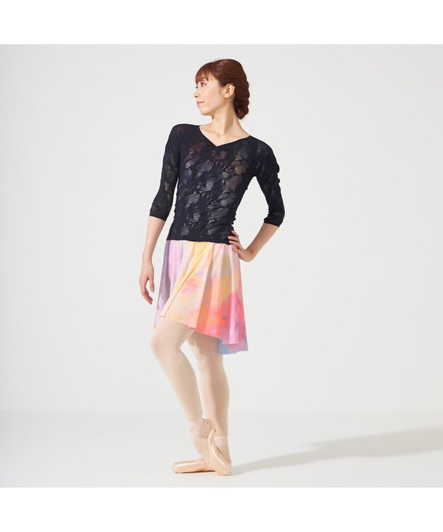 Chacott 【ノーソーイングニット】キシリトールシアーレース2Wayトップ ブラック